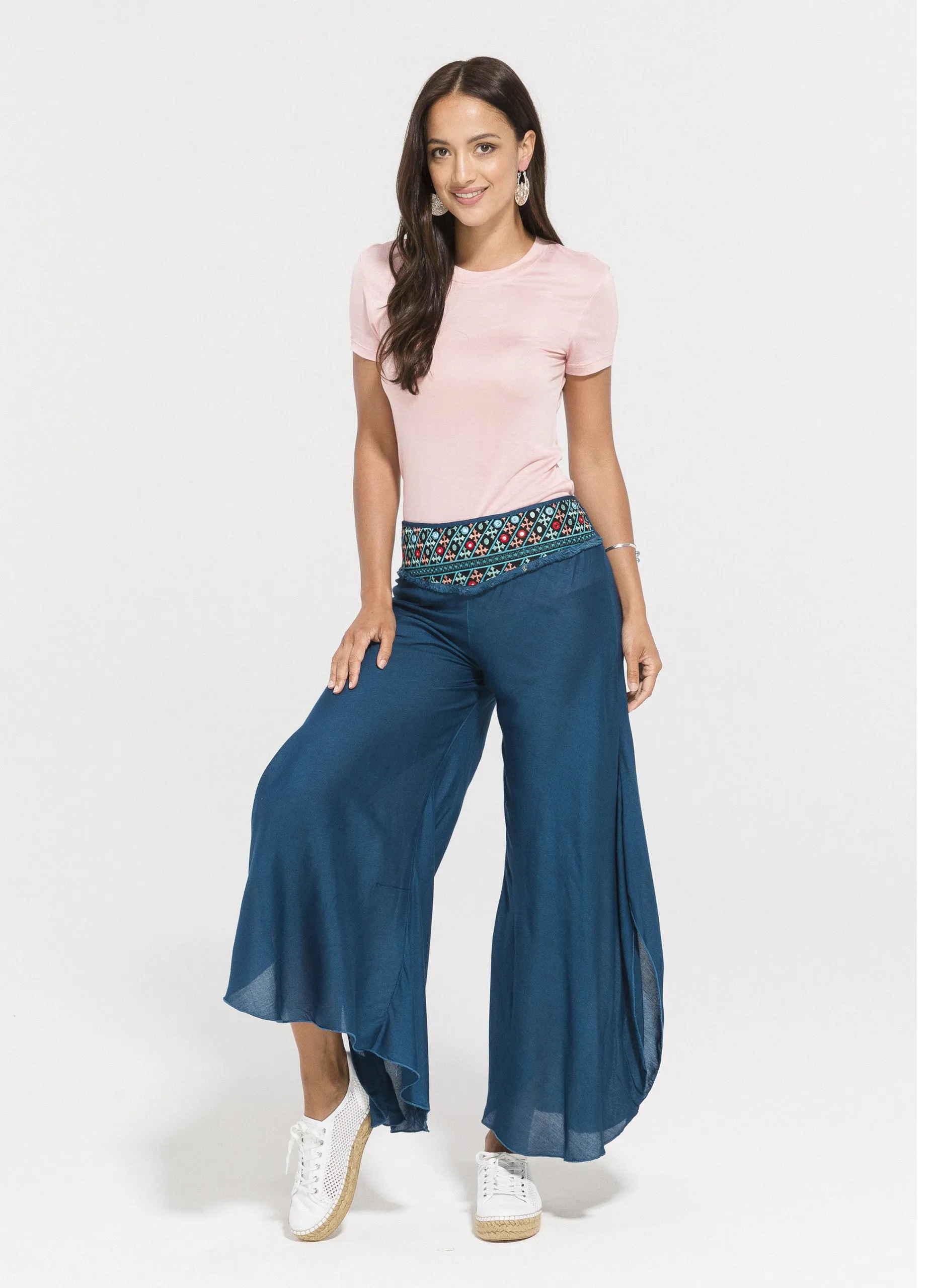 Jade Embroidered Pants