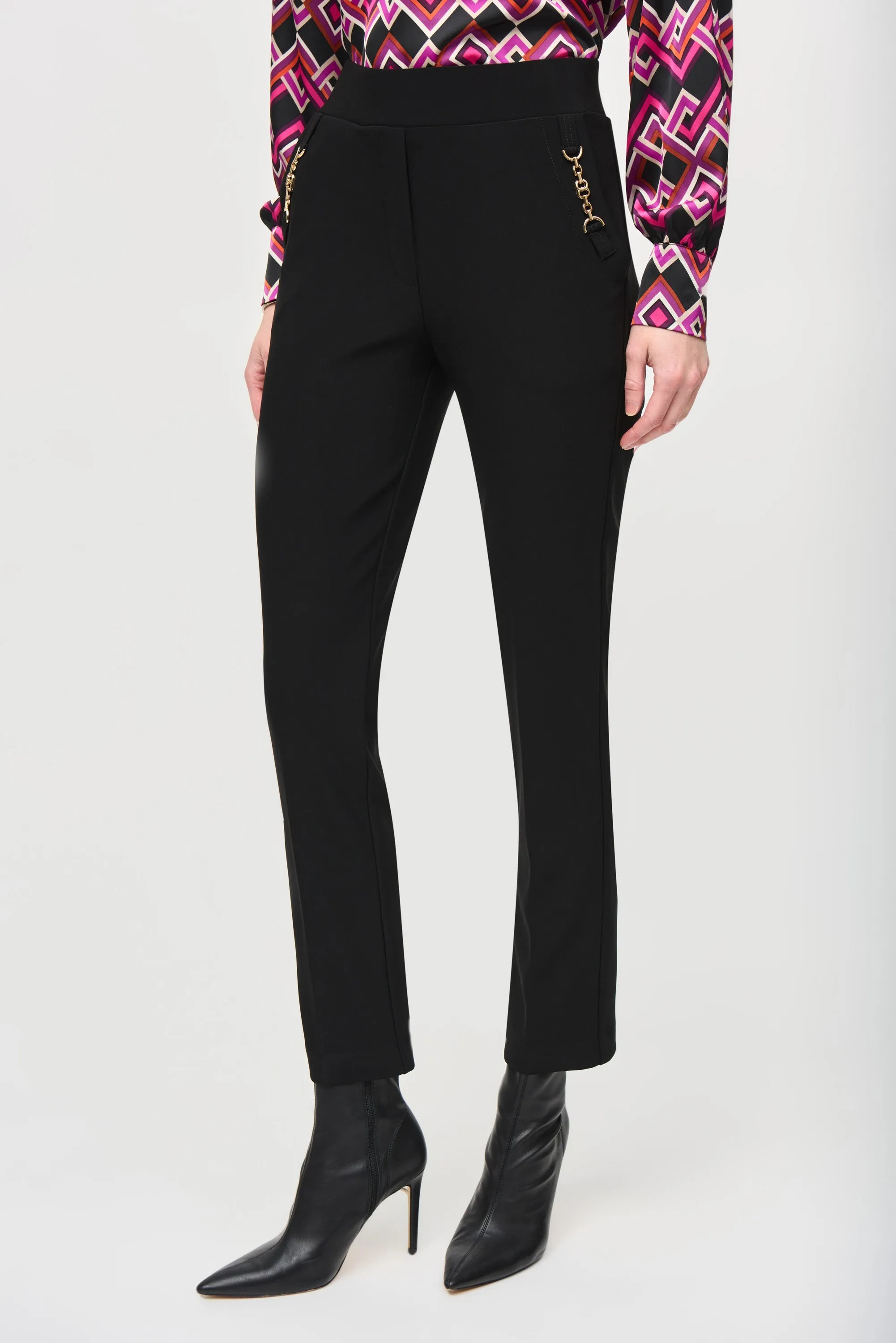 Joseph Ribkoff Straight Pull-On Pants 243263 - Black