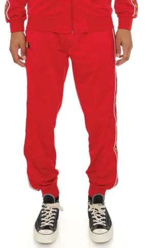 Kappa 222 BANDA TAGGART TRACKPANTS Red-Yellow Dk-Blue Dk-White 33144HW-A01