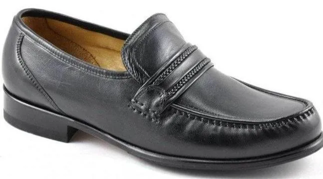 Loake Rome Men’s Black Moccasin Shoe