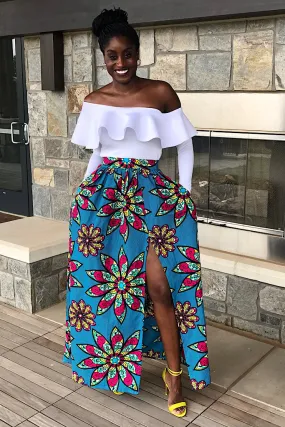 Long Ankara Skirt