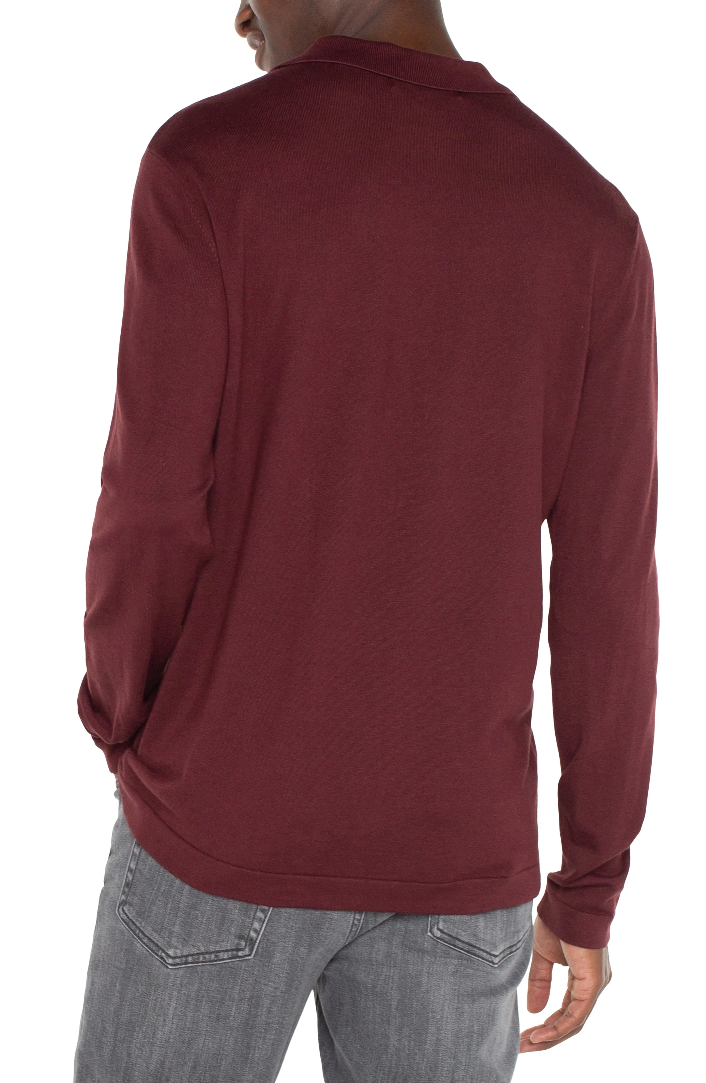 LONG SLEEVE KNIT POLO