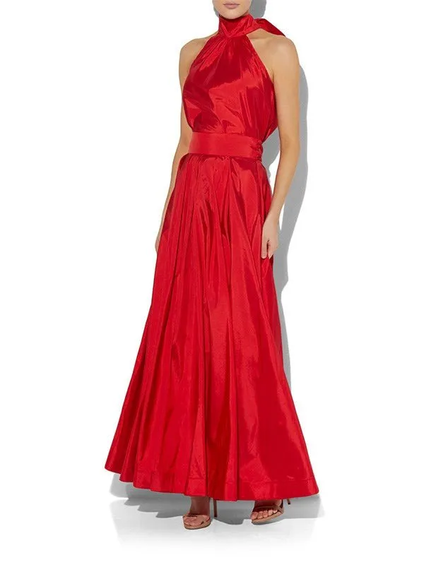 Lux Red Taffeta Skirt