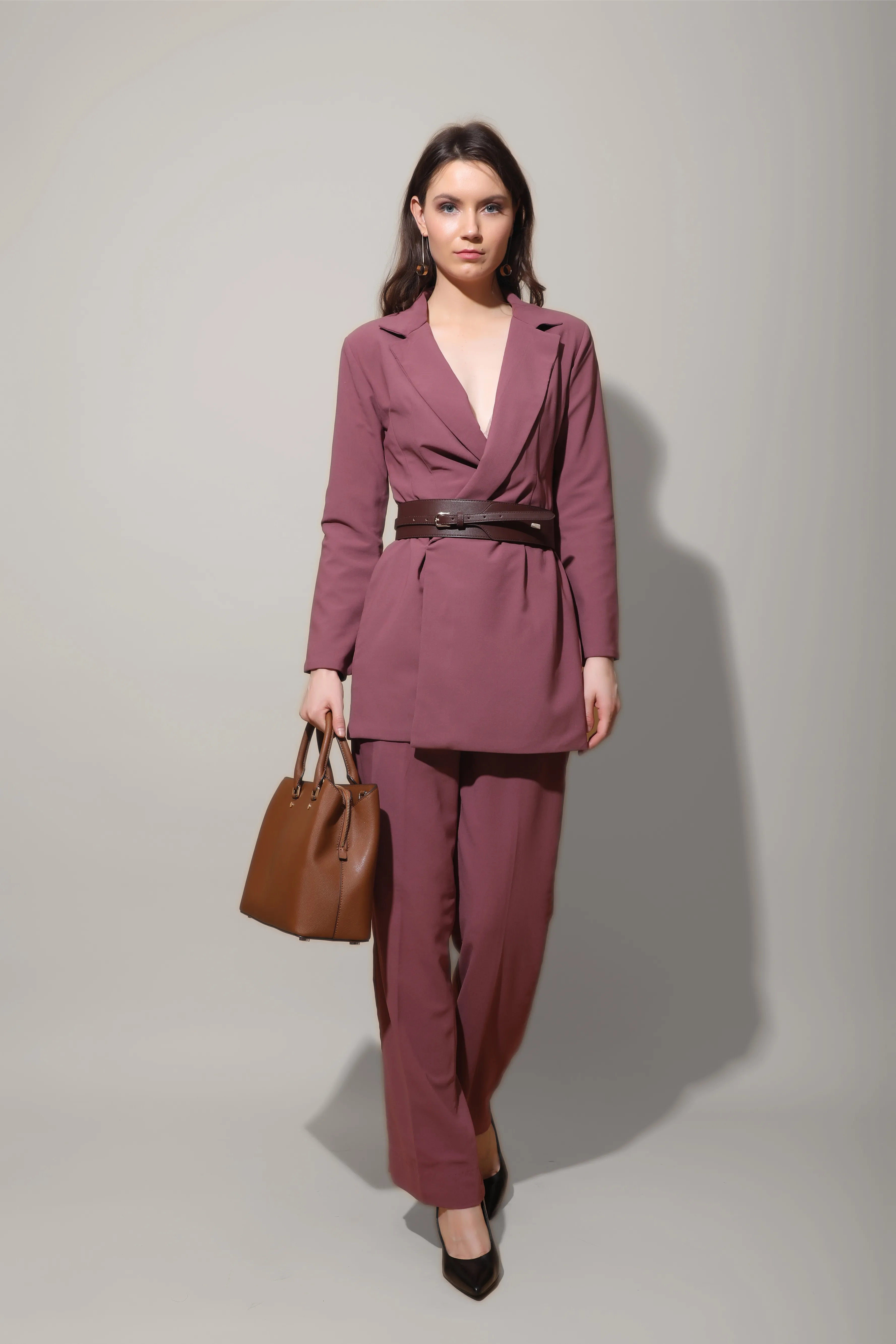 Mauve High Waist Pants