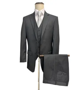 Mazari Modern Fit Vested Suit - Paris Charcoal 1500