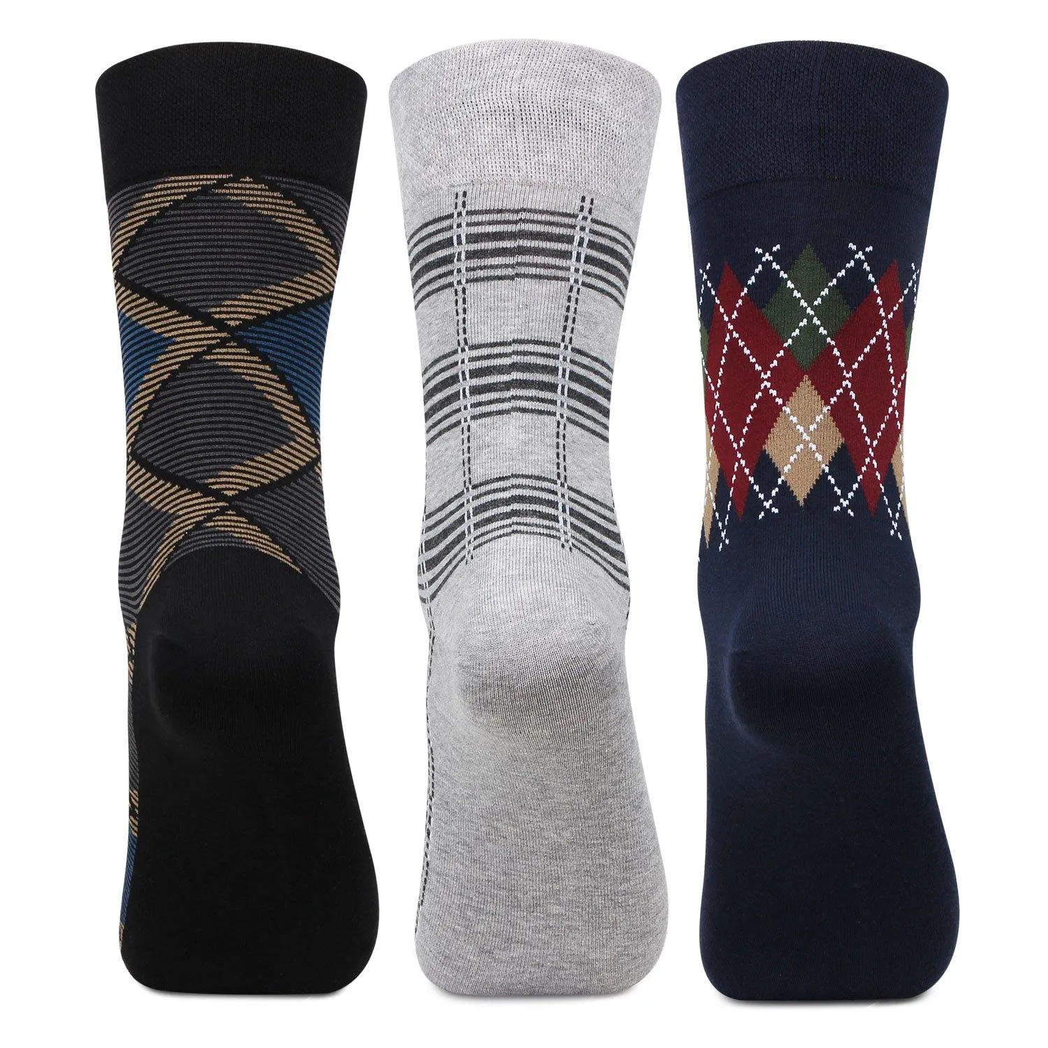 Men Formal Full Length Business/ Office Socks - Pack Of 3