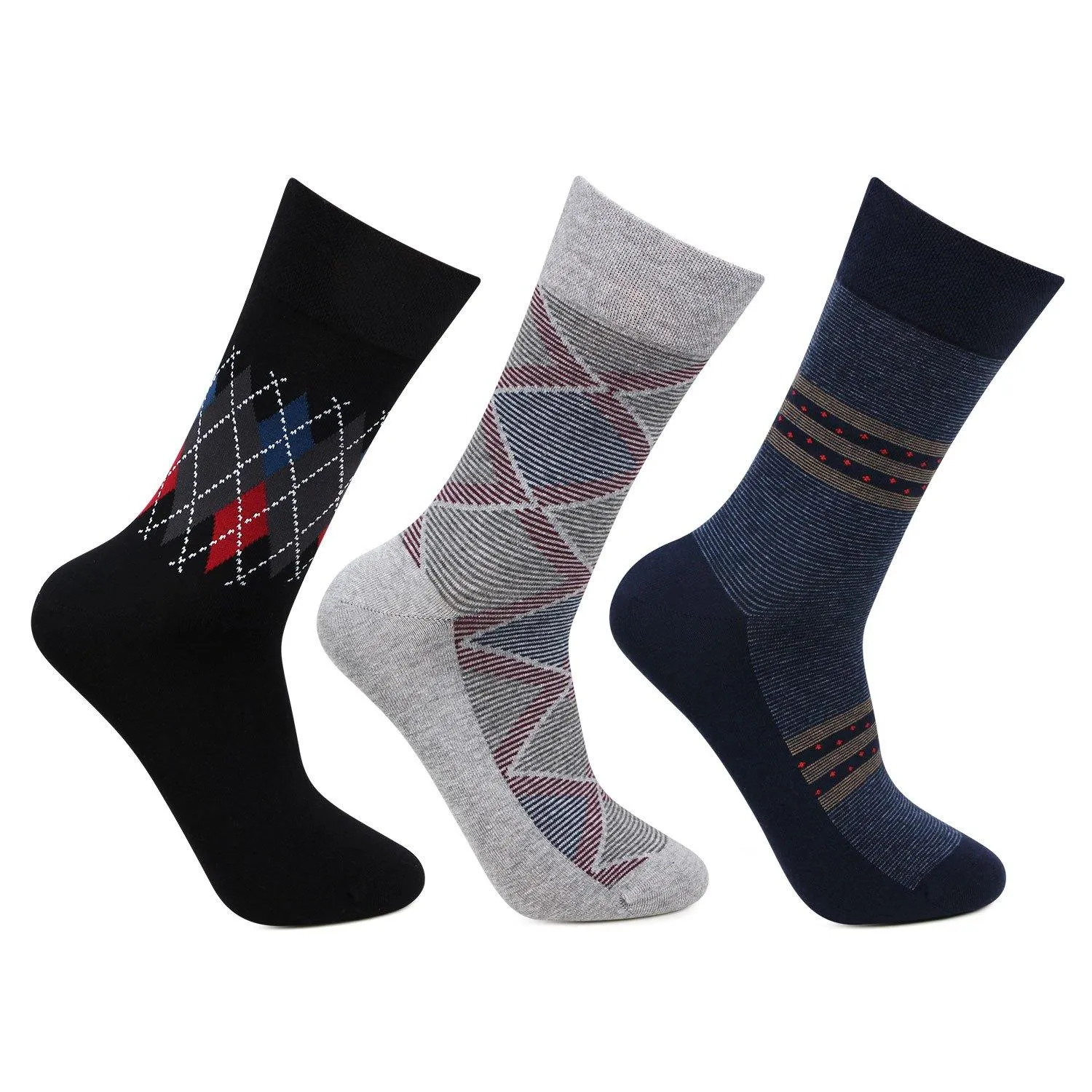 Men Formal Full Length Business/ Office Socks - Pack Of 3