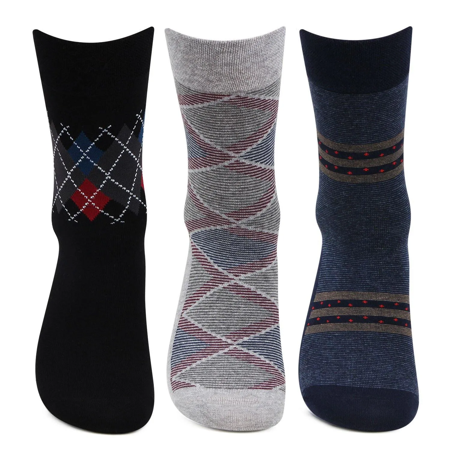 Men Formal Full Length Business/ Office Socks - Pack Of 3