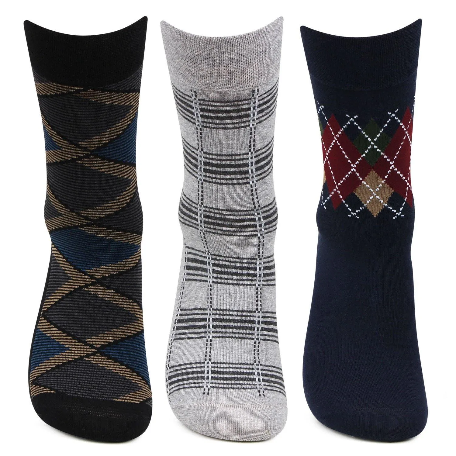 Men Formal Full Length Business/ Office Socks - Pack Of 3