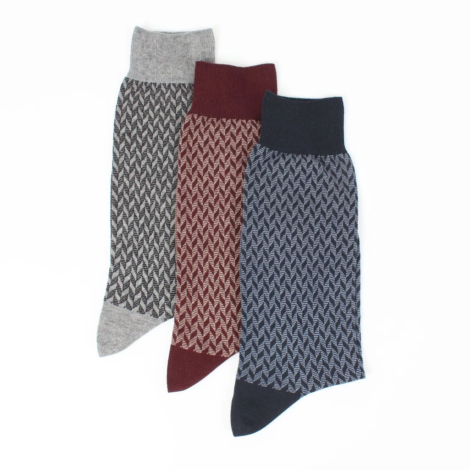 Men's Formal Patterned Cotton Socks