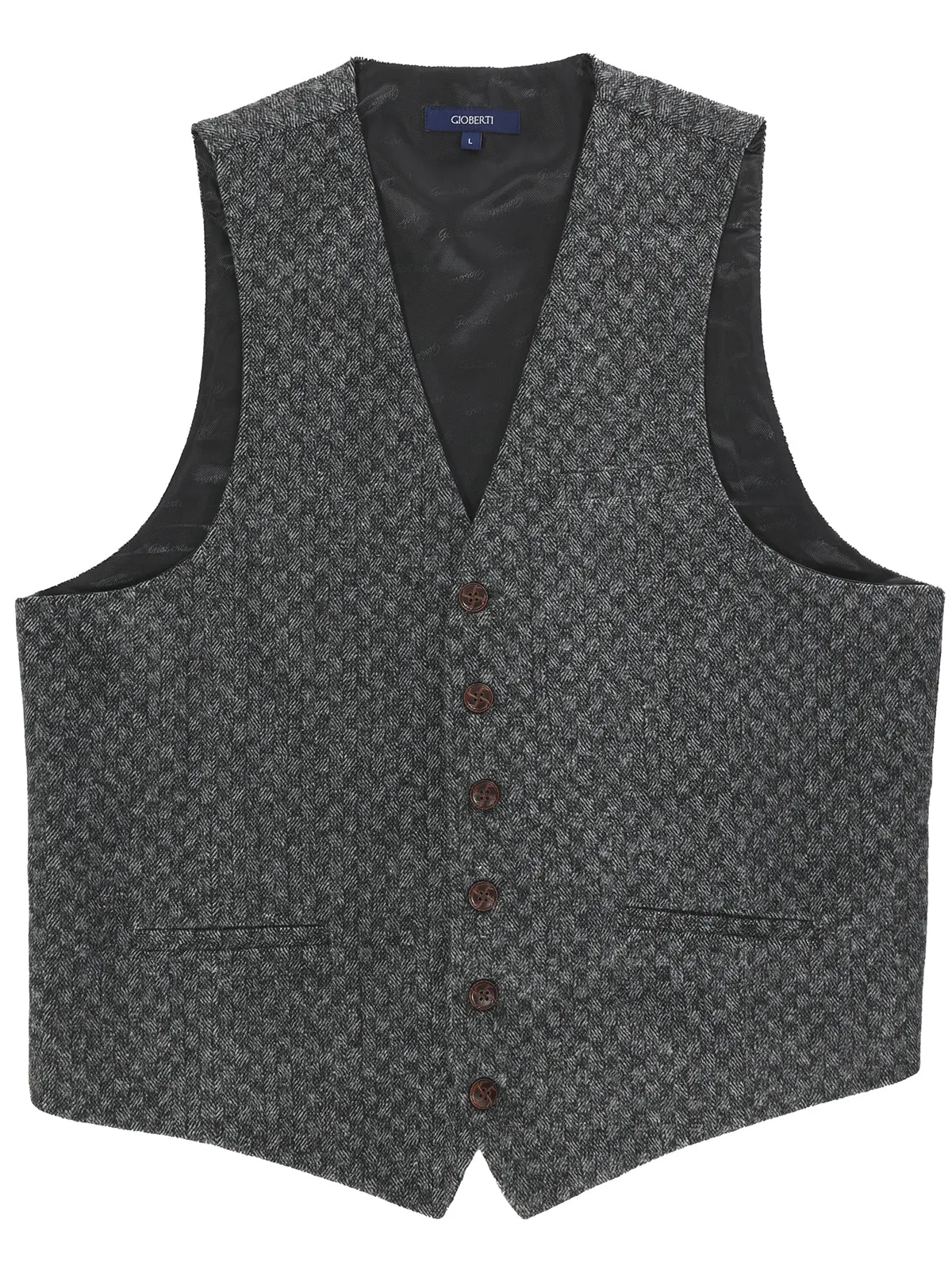 Men's Graph/Plaid Tweed Vest