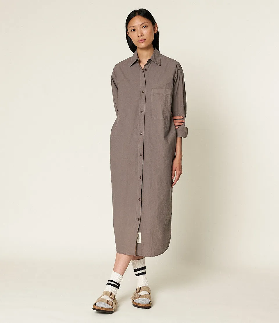 MERZ B SCHWANEN SHIRT DRESS - GRAIN