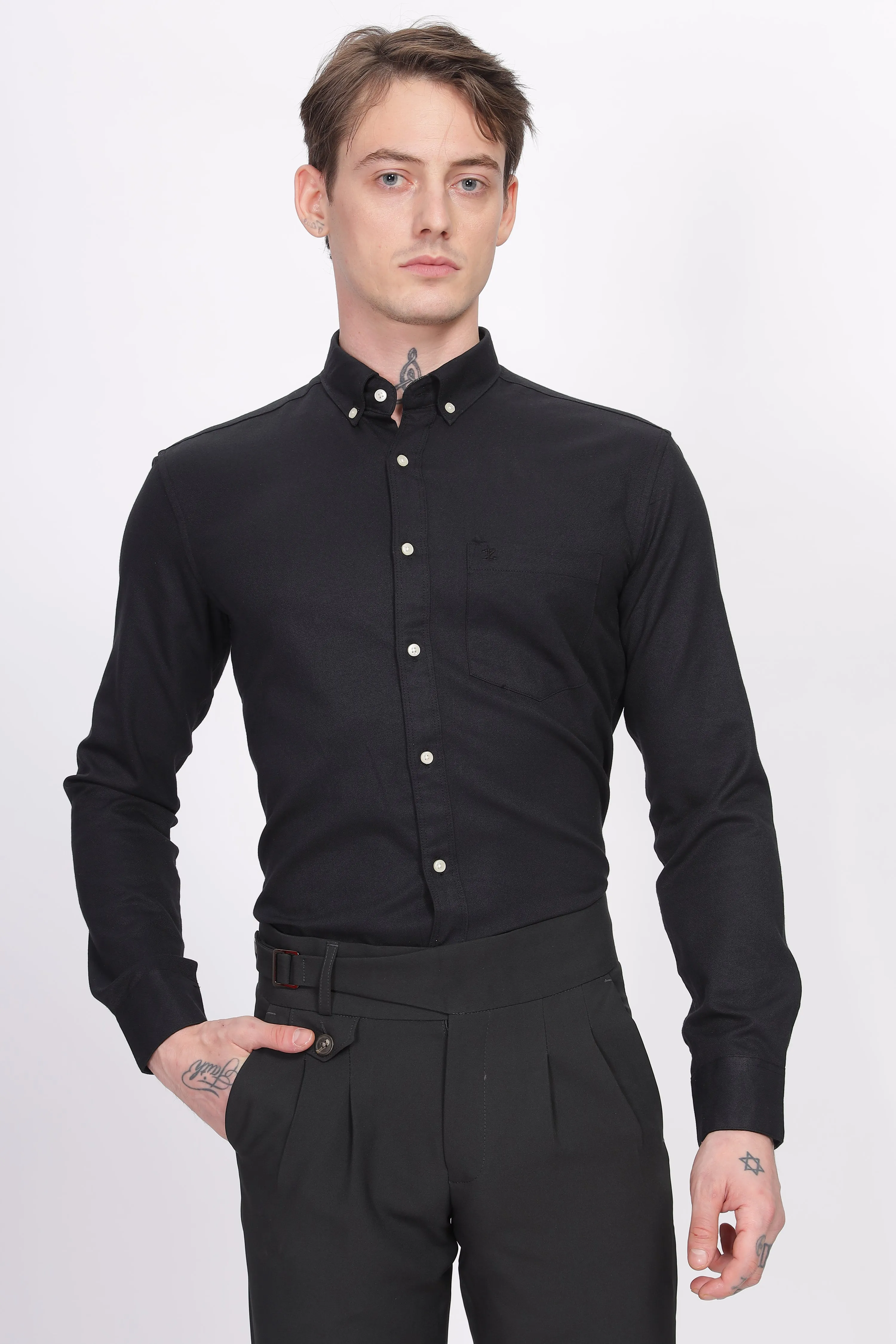 Oxford Formal Black  Shirt