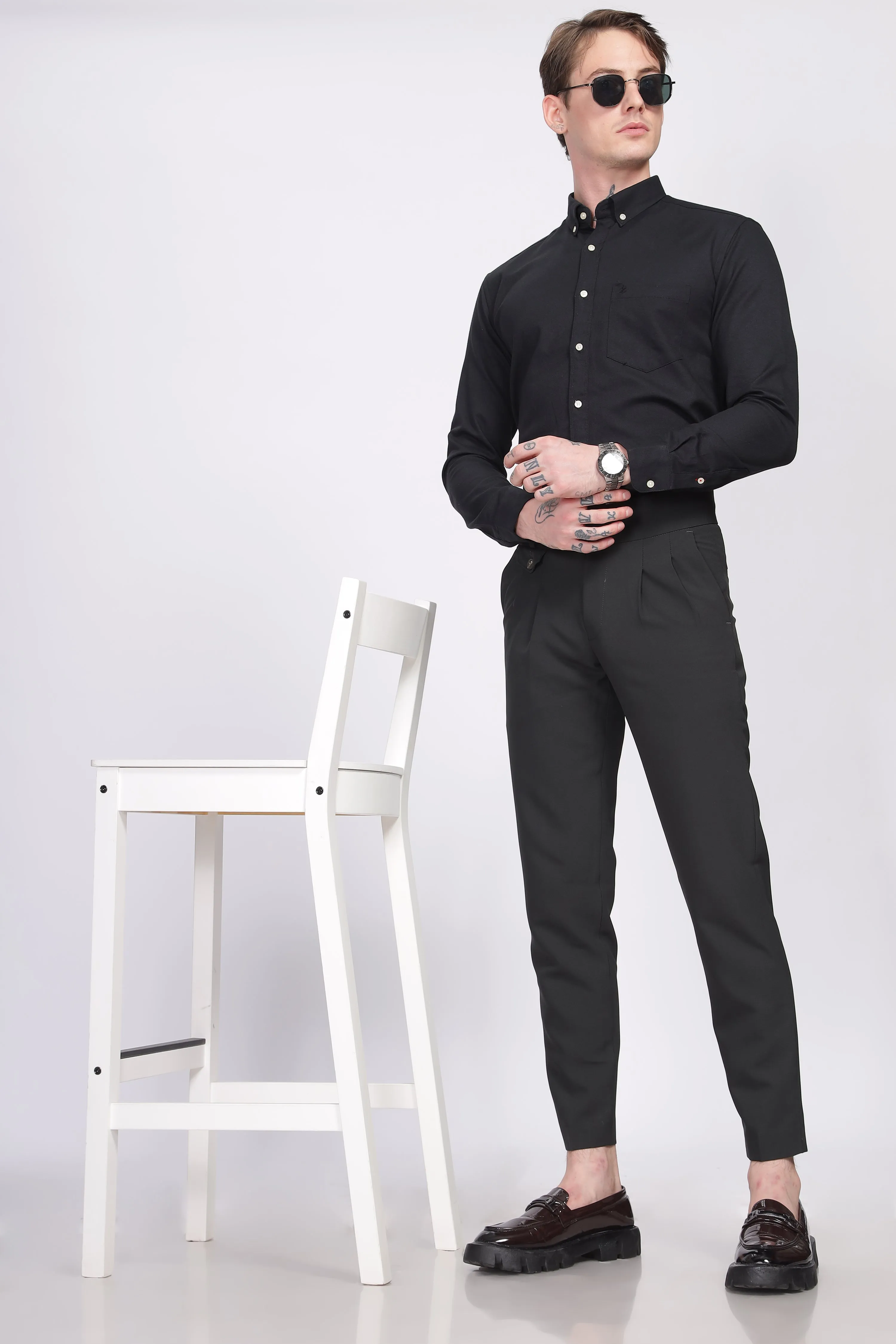 Oxford Formal Black  Shirt