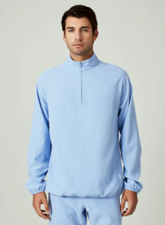 Oxygenate Quarter Zip Hoodie-Light Blue-7 Diamonds