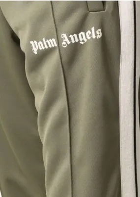 Palm Angels Military Green Polyester Classic Track Pants 465