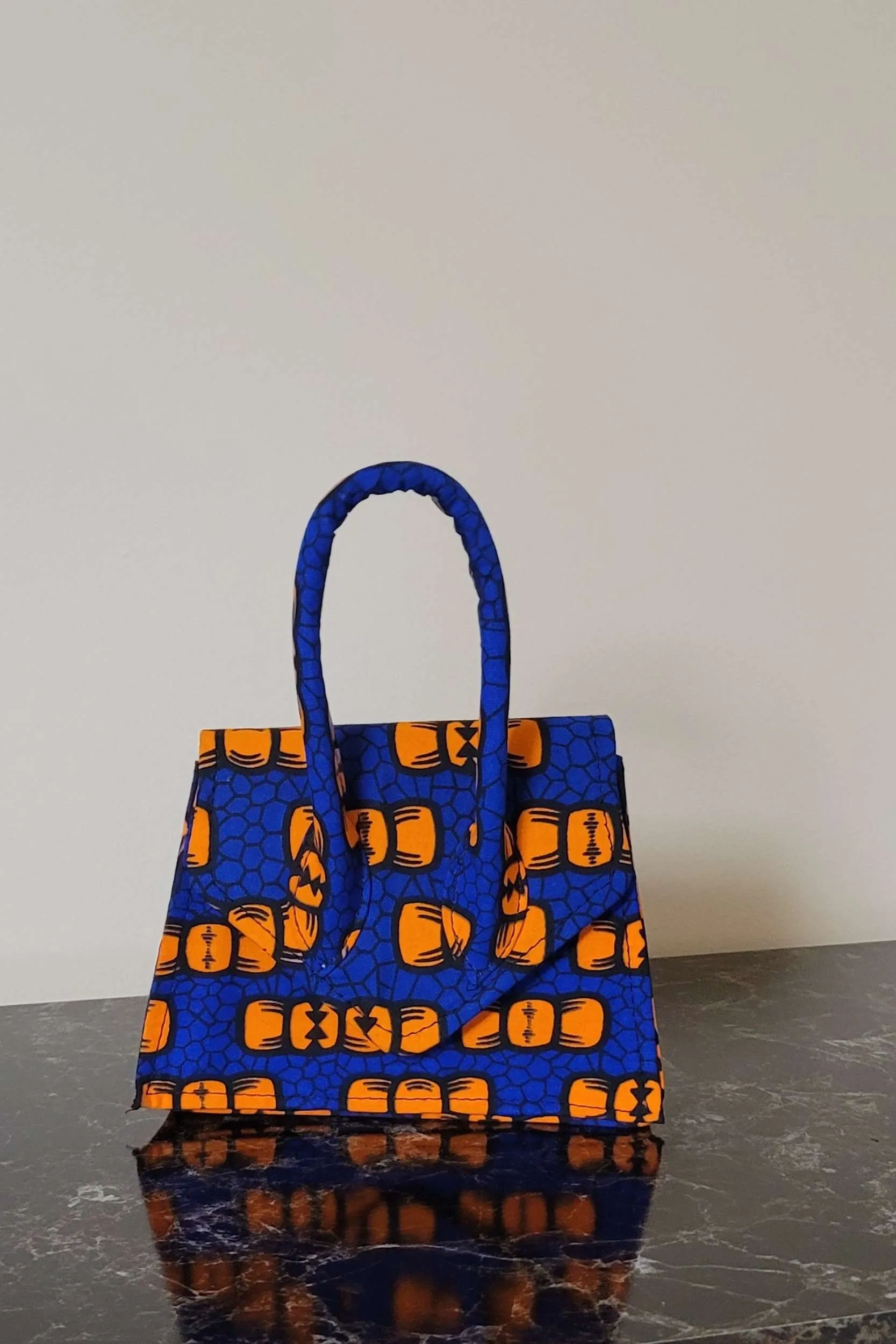 PELAGIE II African Print Mini Bag (Print Handle)