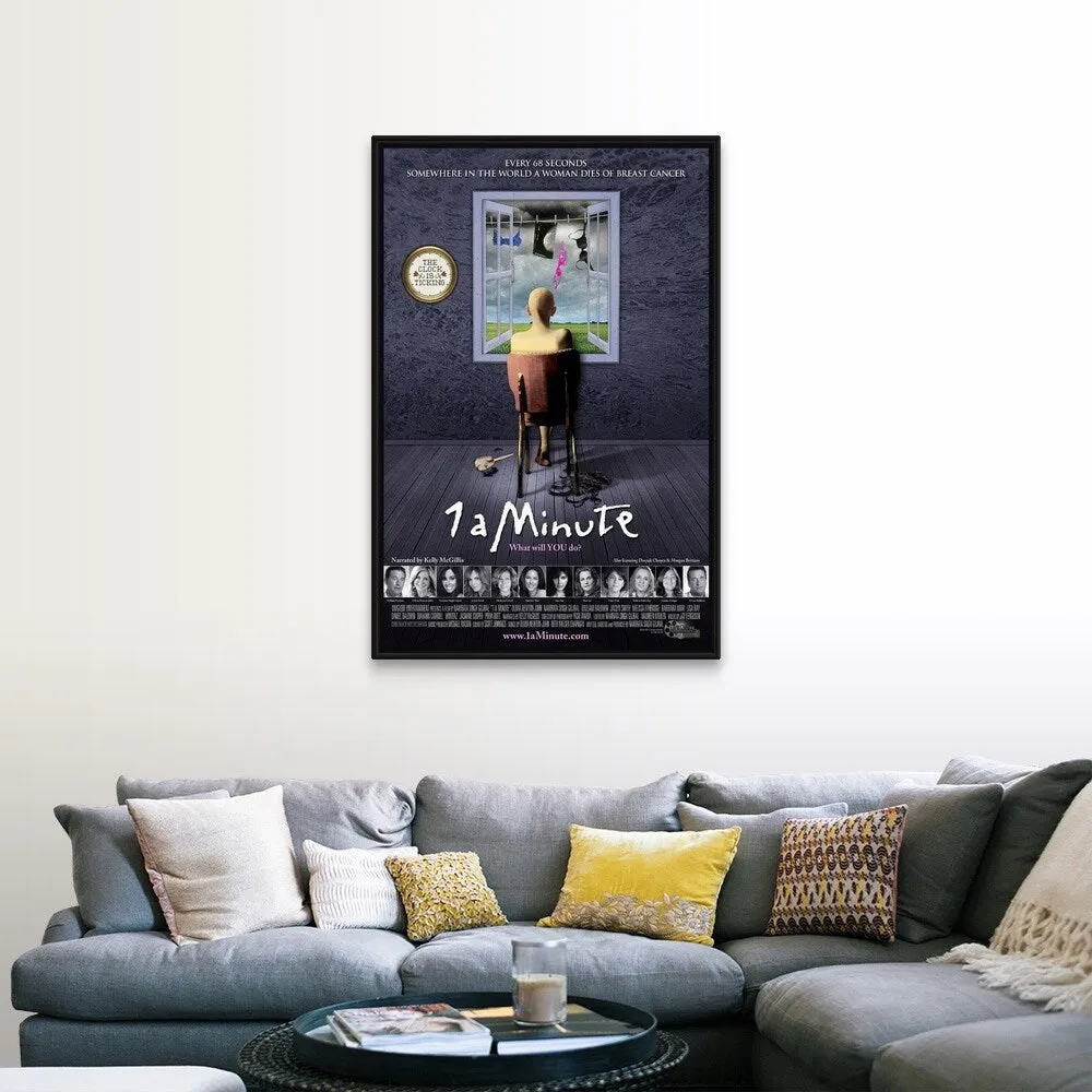 "1 a Minute - Movie Poster" Black Float Frame Canvas Art