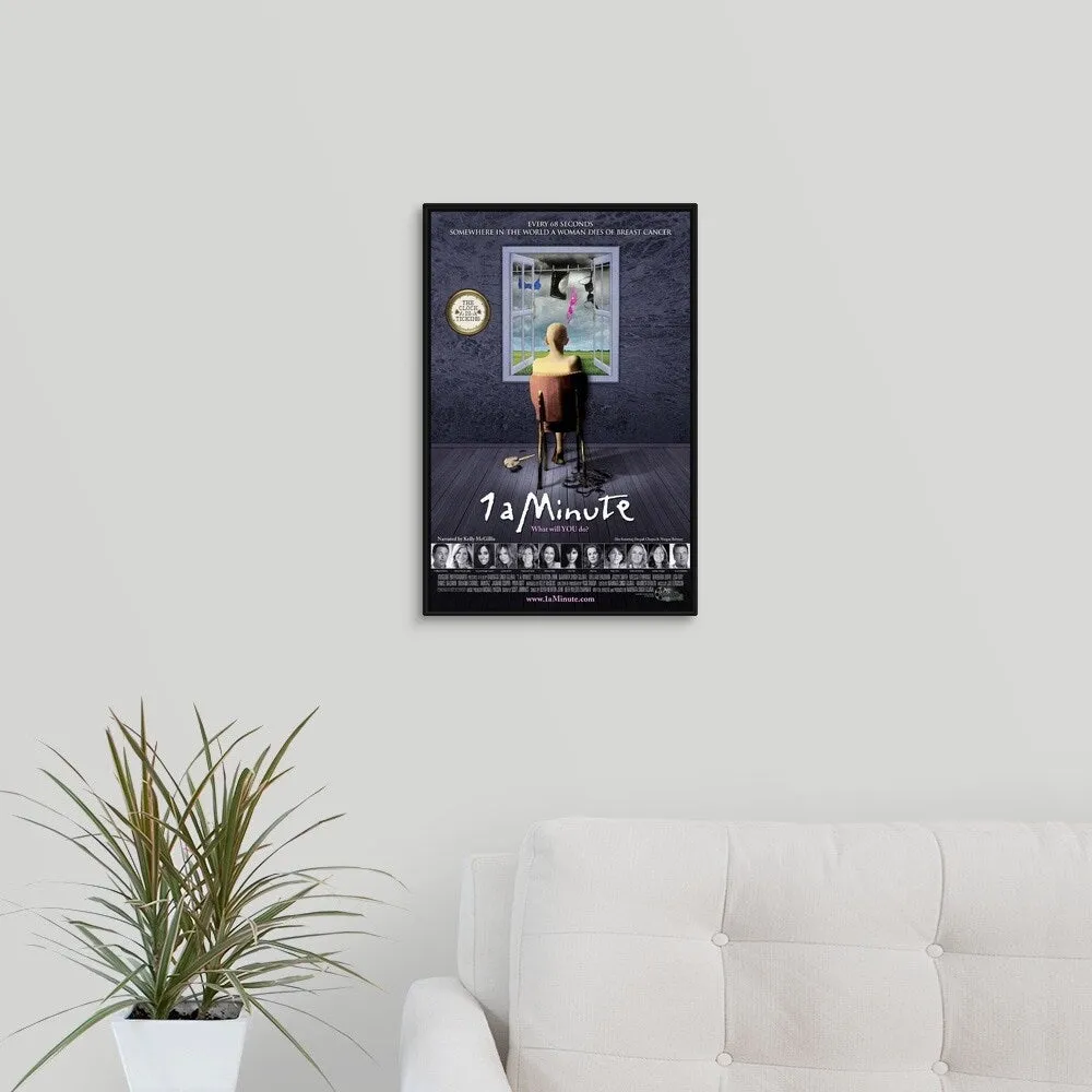 "1 a Minute - Movie Poster" Black Float Frame Canvas Art