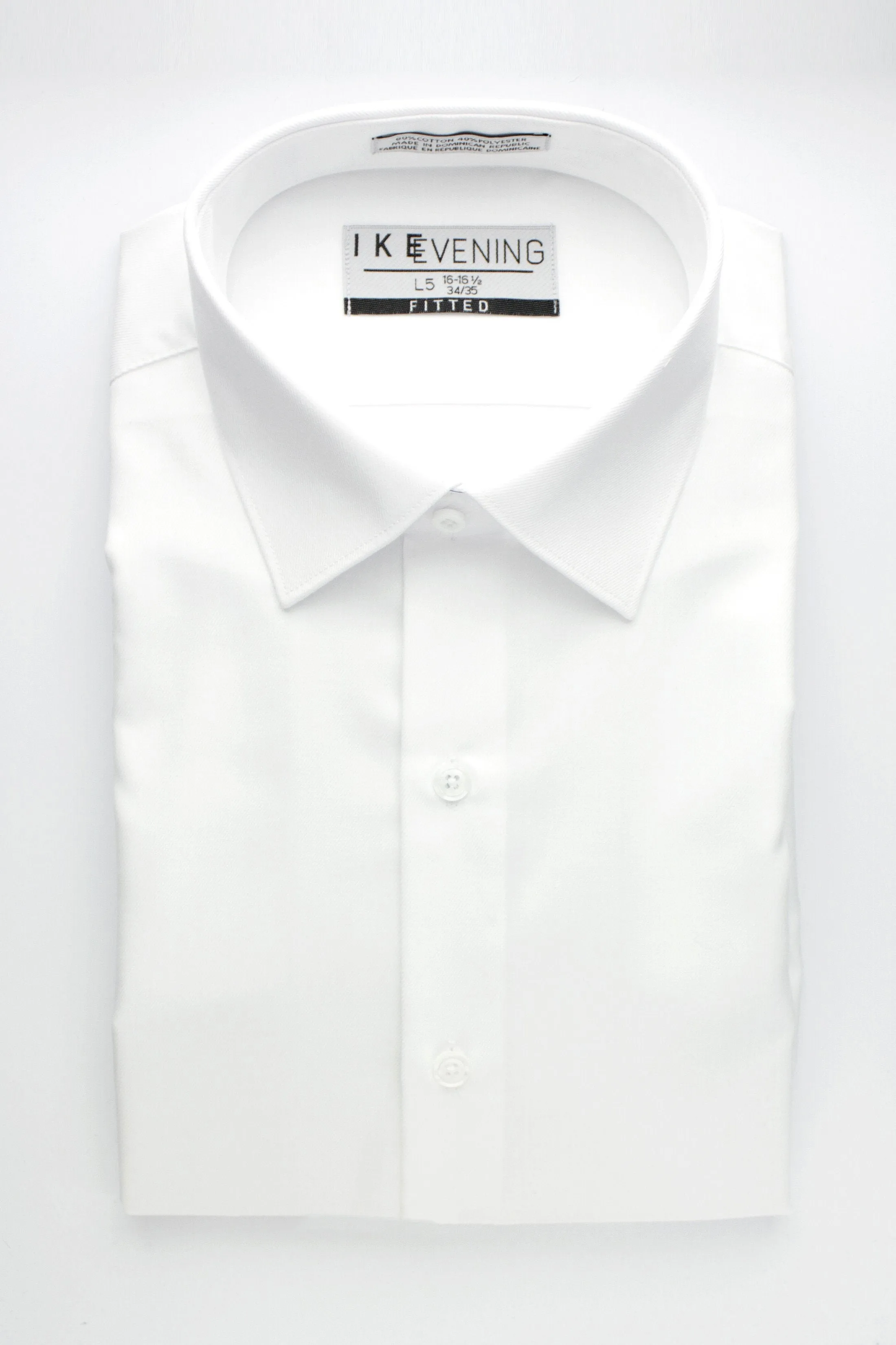 "Evening Twill" White Laydown Tuxedo Shirt