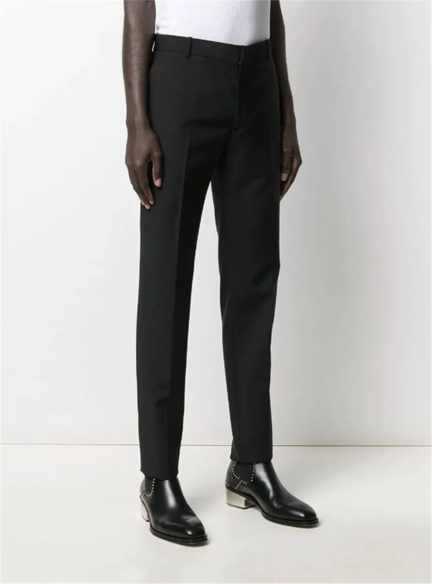 SLIM-LEG TAILORED TROUSERS