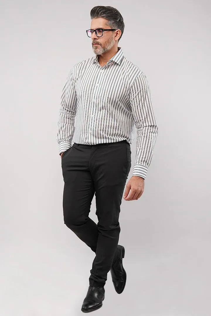 Striped Shirt - Black & White