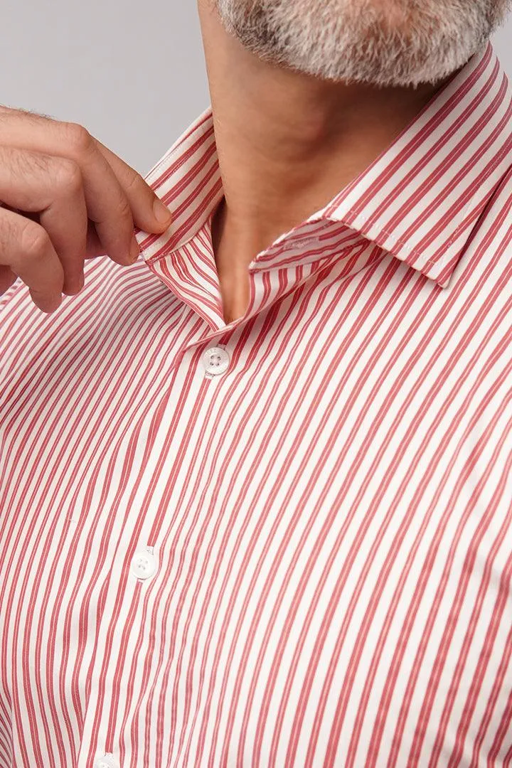 Striped Shirt - Red & White