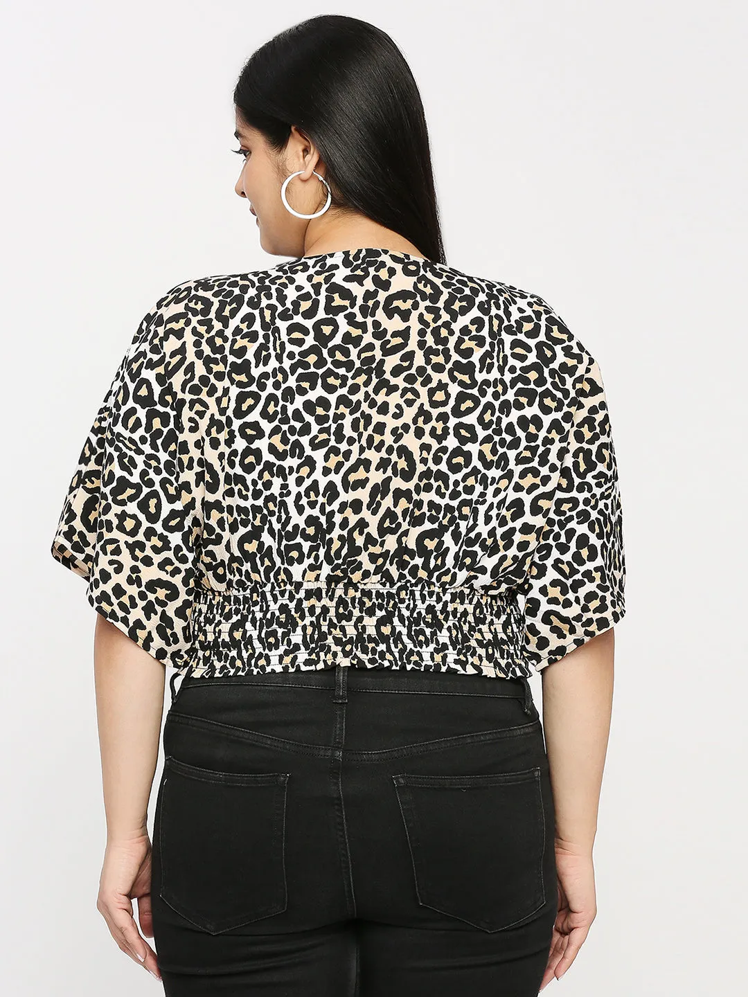 Style Quotient Plus Women Animal Printed Polyester Regular Smart Casual Crop Top