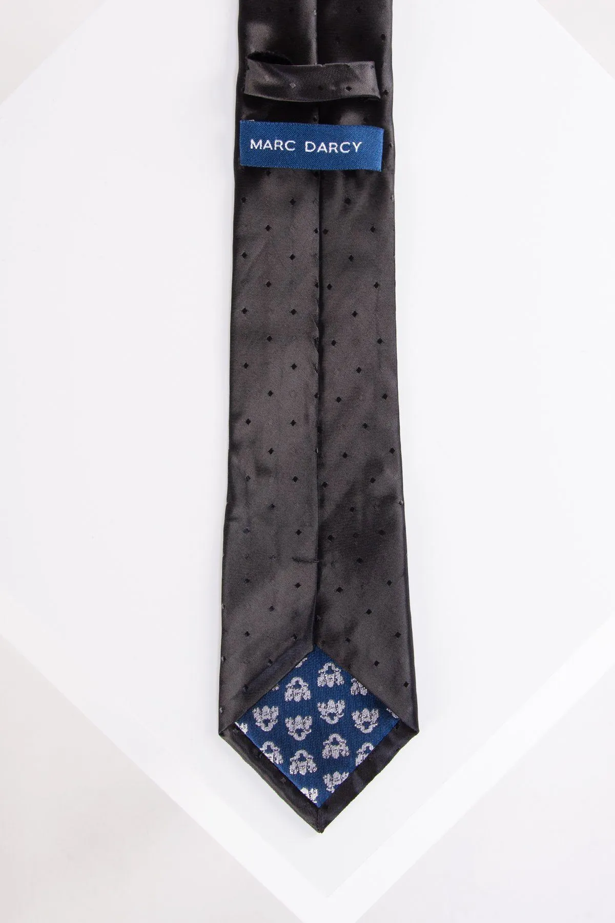 TS DOT - Black Spot Print Tie and Pocket Square Set