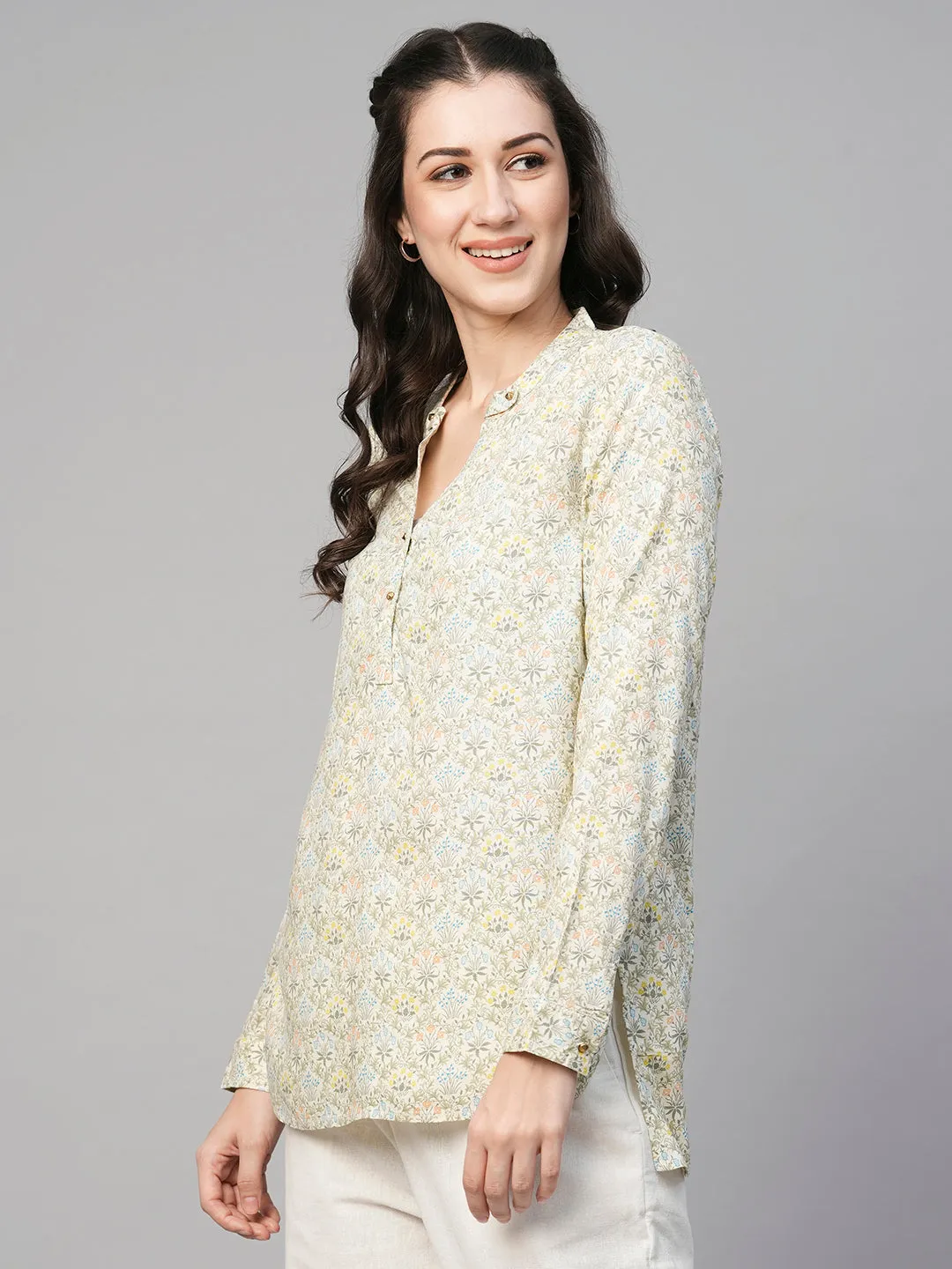 Women's Multi Viscose Regular Fit Blouse