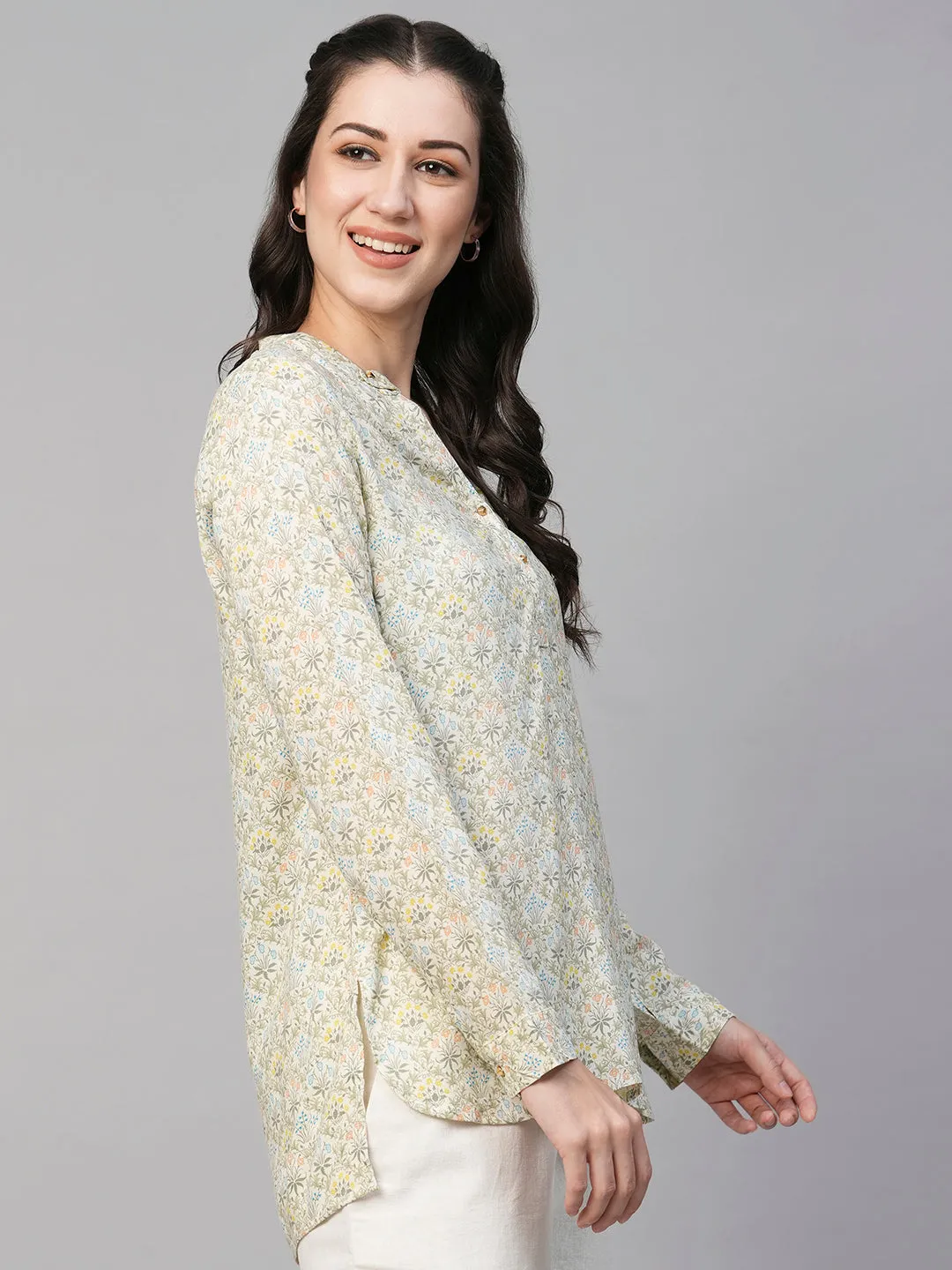 Women's Multi Viscose Regular Fit Blouse