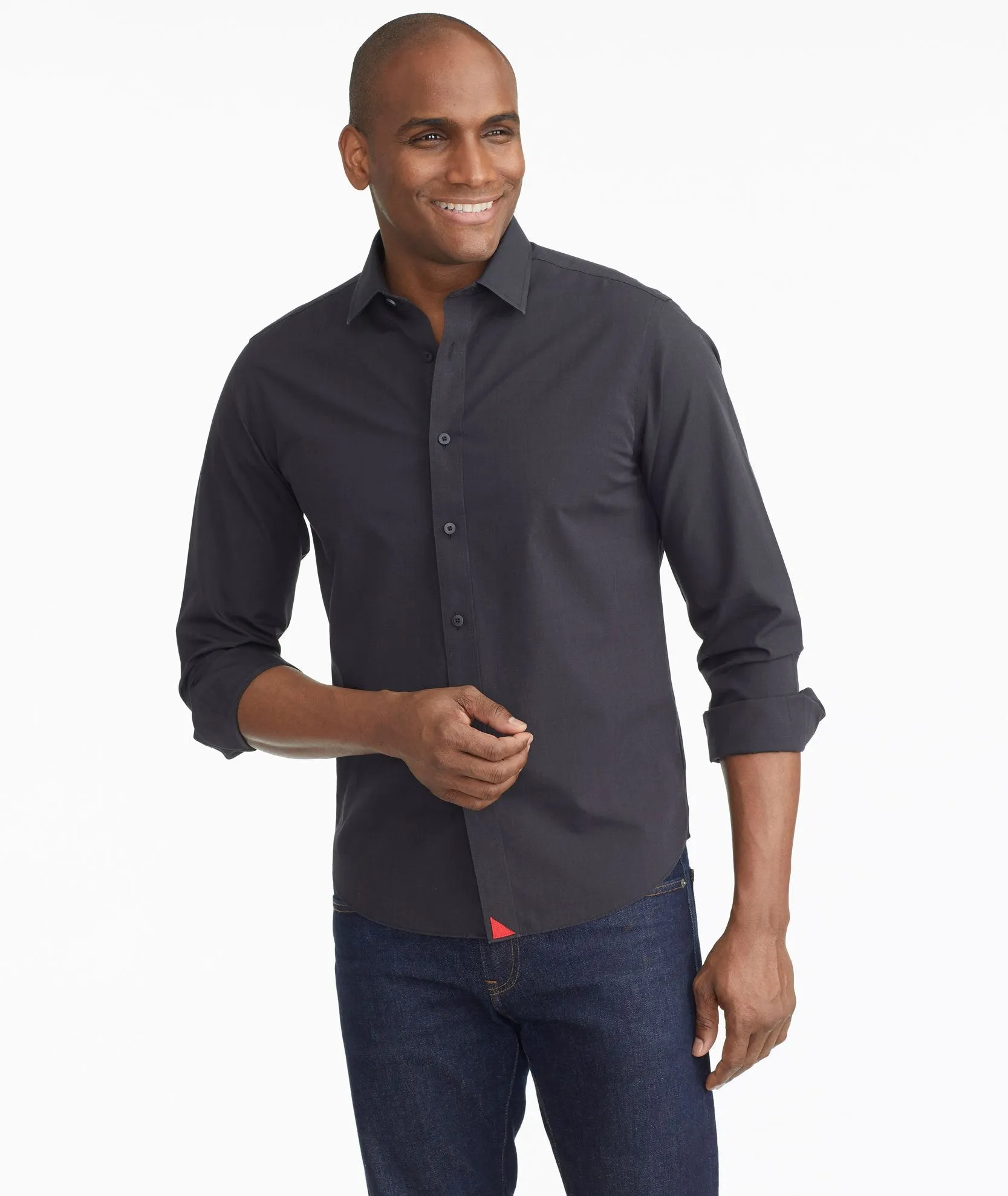 Wrinkle-Free Black Stone Shirt